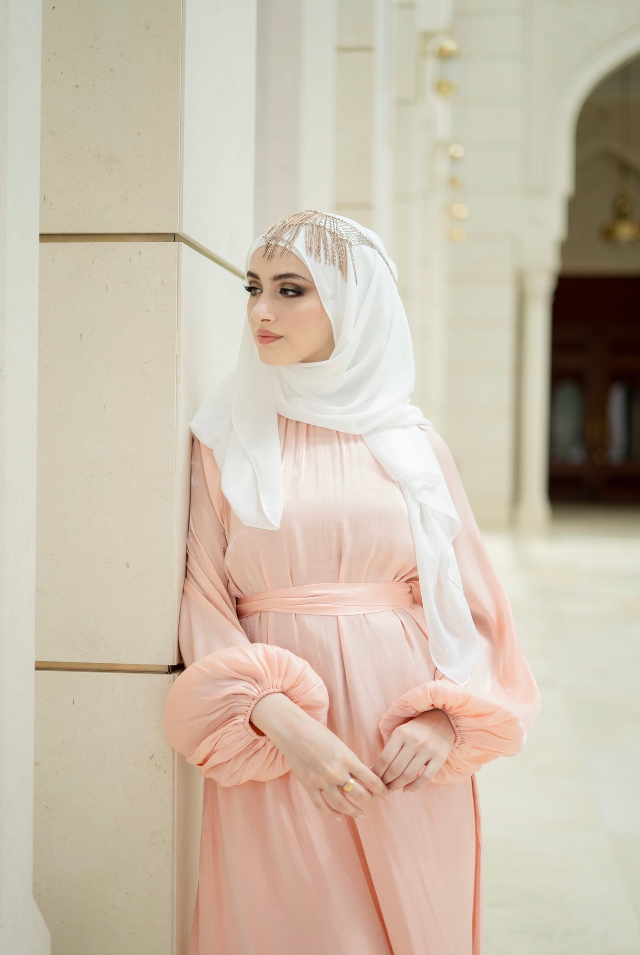 ABAYA PEACH