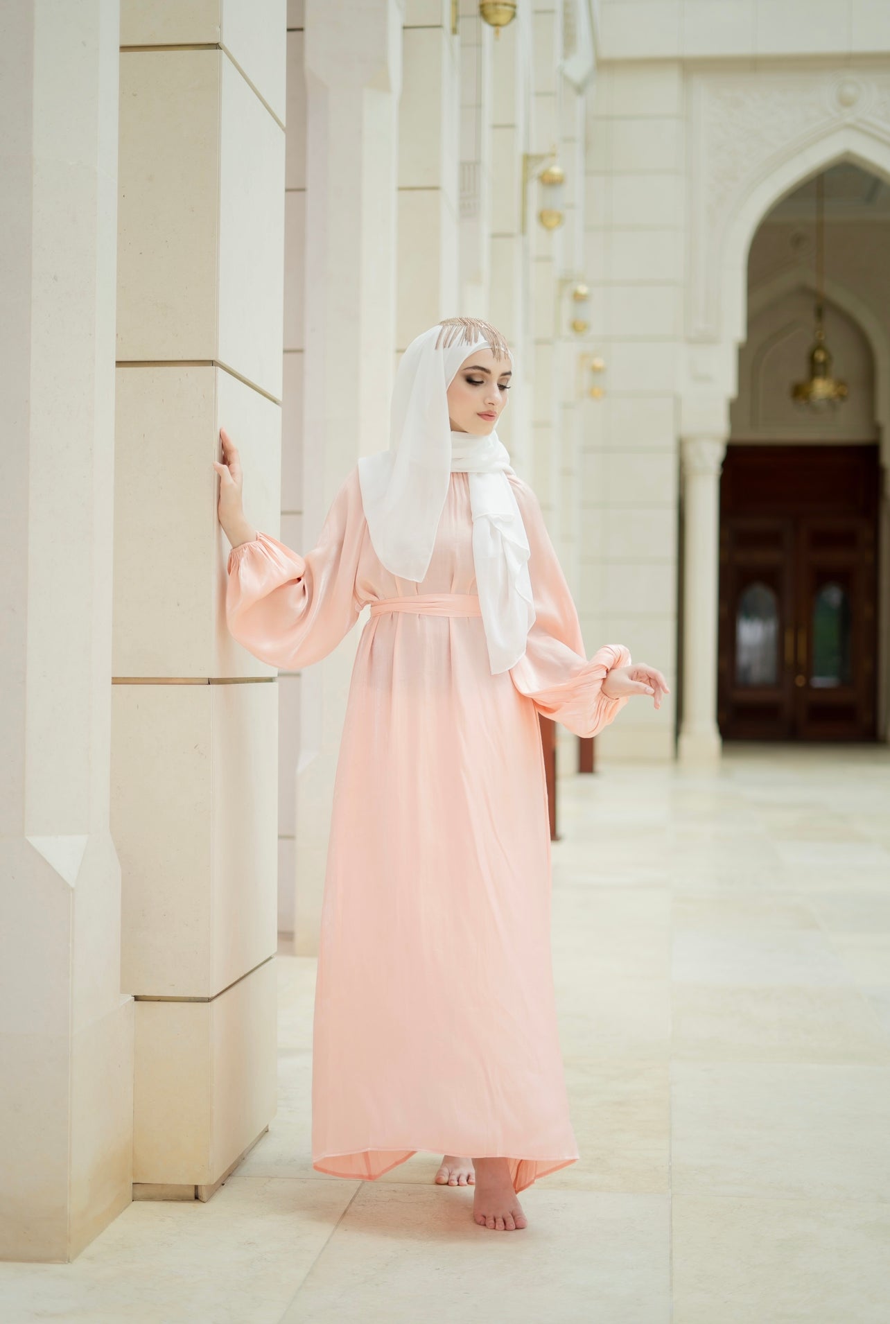 ABAYA PEACH