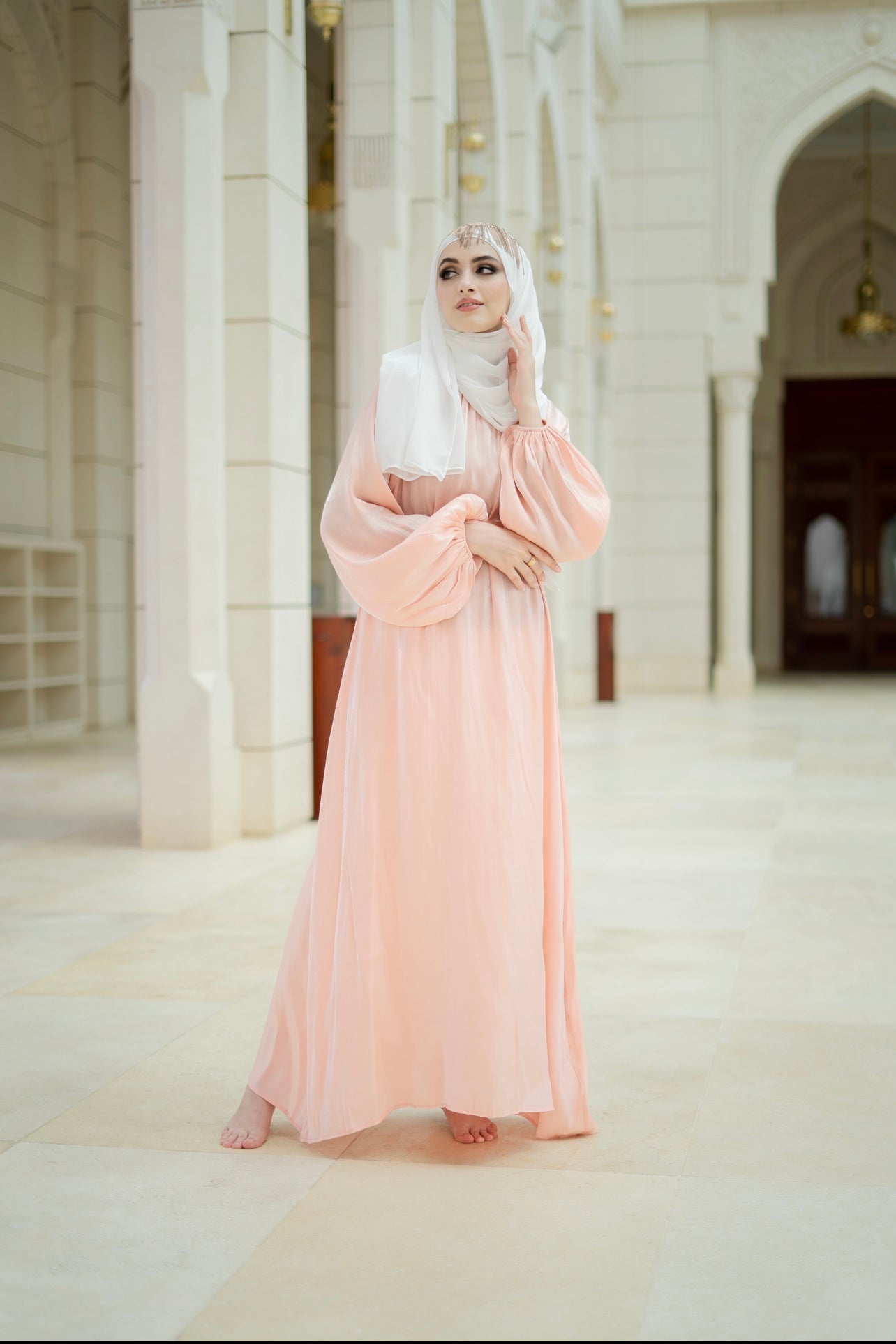 ABAYA PEACH